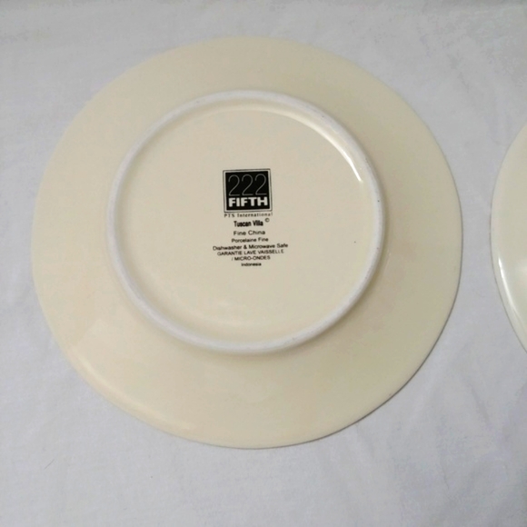 222 Fifth Plates Tuscan Villa Porcelaine Fine - Picture 5 of 5
